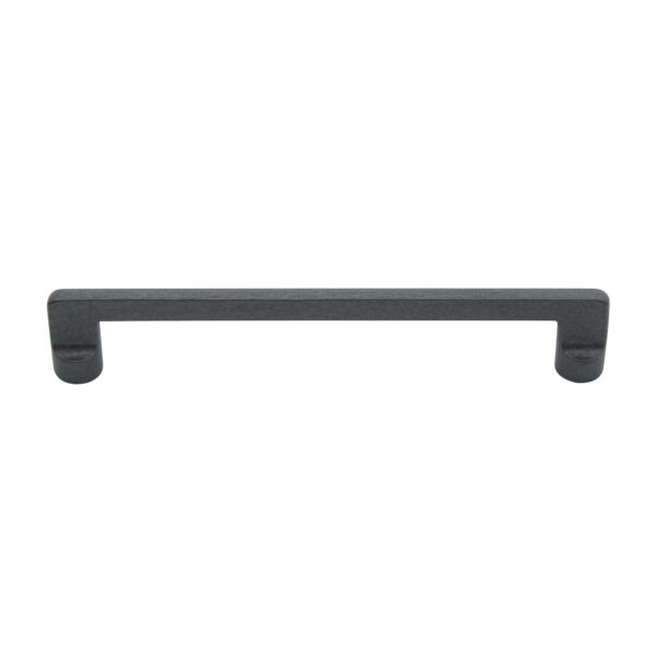 Sleek black-colored metal bar with a modern design, perfect for contemporary interiors.