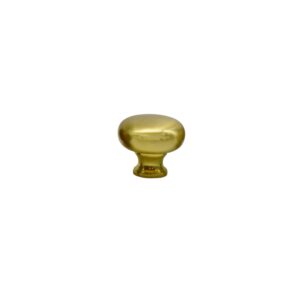 Shiny gold-colored ceramic knob on a white background.